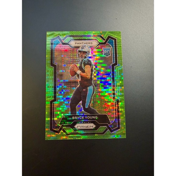 2023 Panini Prizm - Rookies Bryce Young #311 Neon Green Pulsar Prizm (RC) - Picture 1 of 10